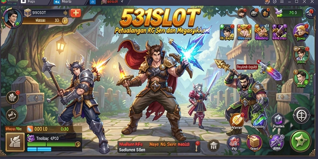Screenshot 531SLOT menampilkan aksi seru dalam petualangan RPG.