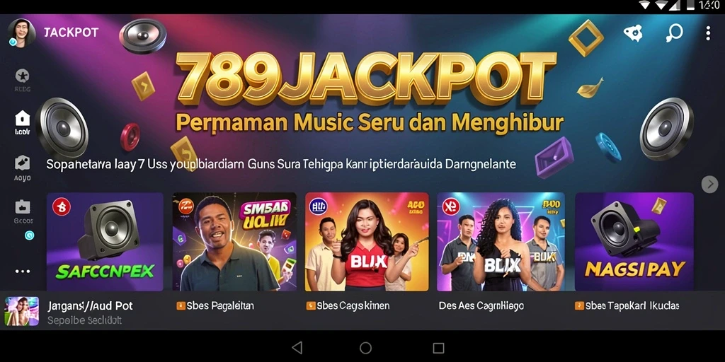 Gameplay menarik 789JACKPOT dengan berbagai tantangan musik.
