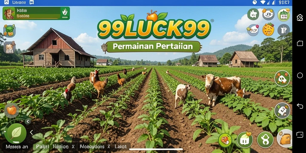 Screenshot gameplay 99LUCK99 menunjukkan aktivitas bertani yang menyenangkan.