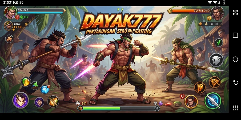 Screenshot utama DAYAK777 menunjukkan aksi pertarungan yang mendebarkan.