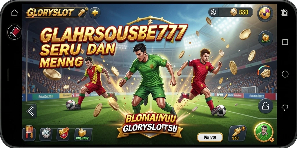 Screenshot utama GLORYSLOT777 menampilkan aksi olahraga yang seru.