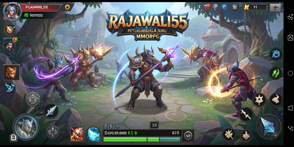 Screenshot gameplay menunjukkan aksi seru dalam RAJAWALI55.