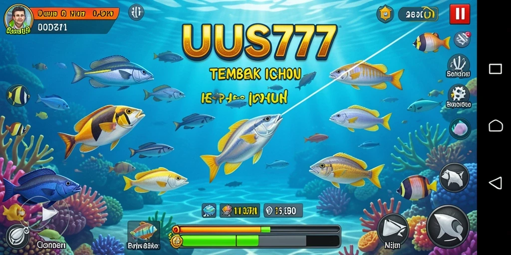 Gameplay seru UUS777 dengan colorful underwater scene.