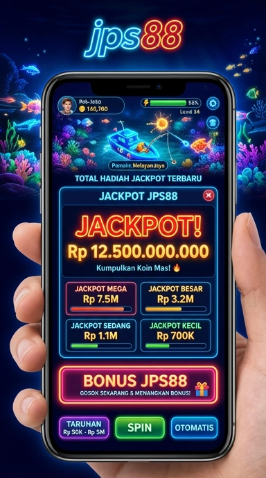 Screenshot tampilan antarmuka aplikasi jps88.